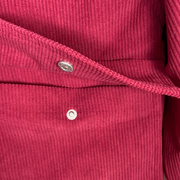 Avec Les Filles Anthropologie Red Corduroy Jacket Women's XS Cropped Cottagecore - Picture 10 of 11